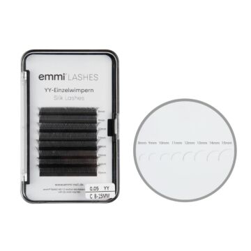 Emmi®-Lashes Silk YY-Lashes Mixbox 8-15mm C-Curl 0,05mm