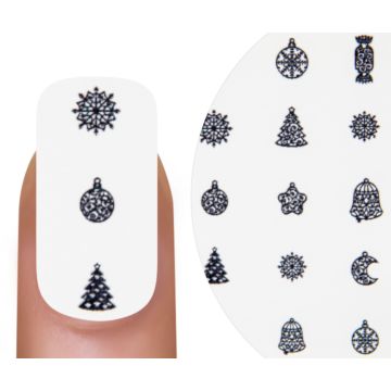3D Vintage Christmas nail stickers