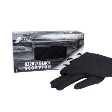 Latex gloves Black Scorpion Black size L