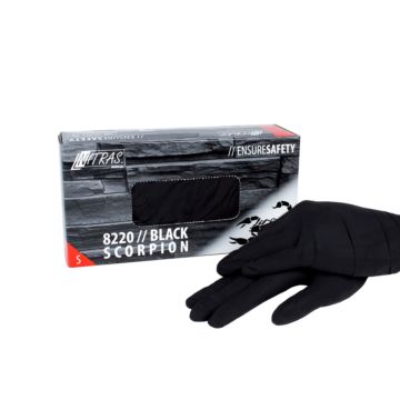 Latex gloves Black Scorpion Black Size S