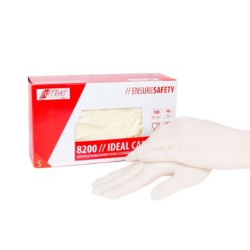 Latex gloves white size S