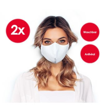 set of 2 Emmi mouth-nose masks, makeshift mask with nanosilver *washable*